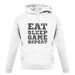 Eat Sleep Game Repeat unisex hoodie Eat Sleep Game Repeat unisex hoodie
