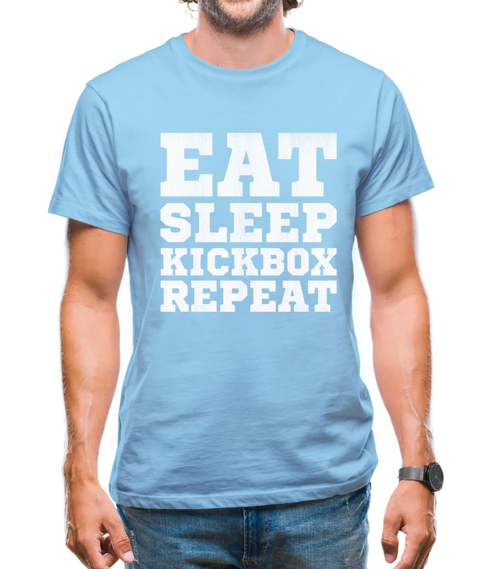 Eat Sleep Kickbox REPEAT Mens T-Shirt Eat Sleep Kickbox REPEAT Mens T-Shirt