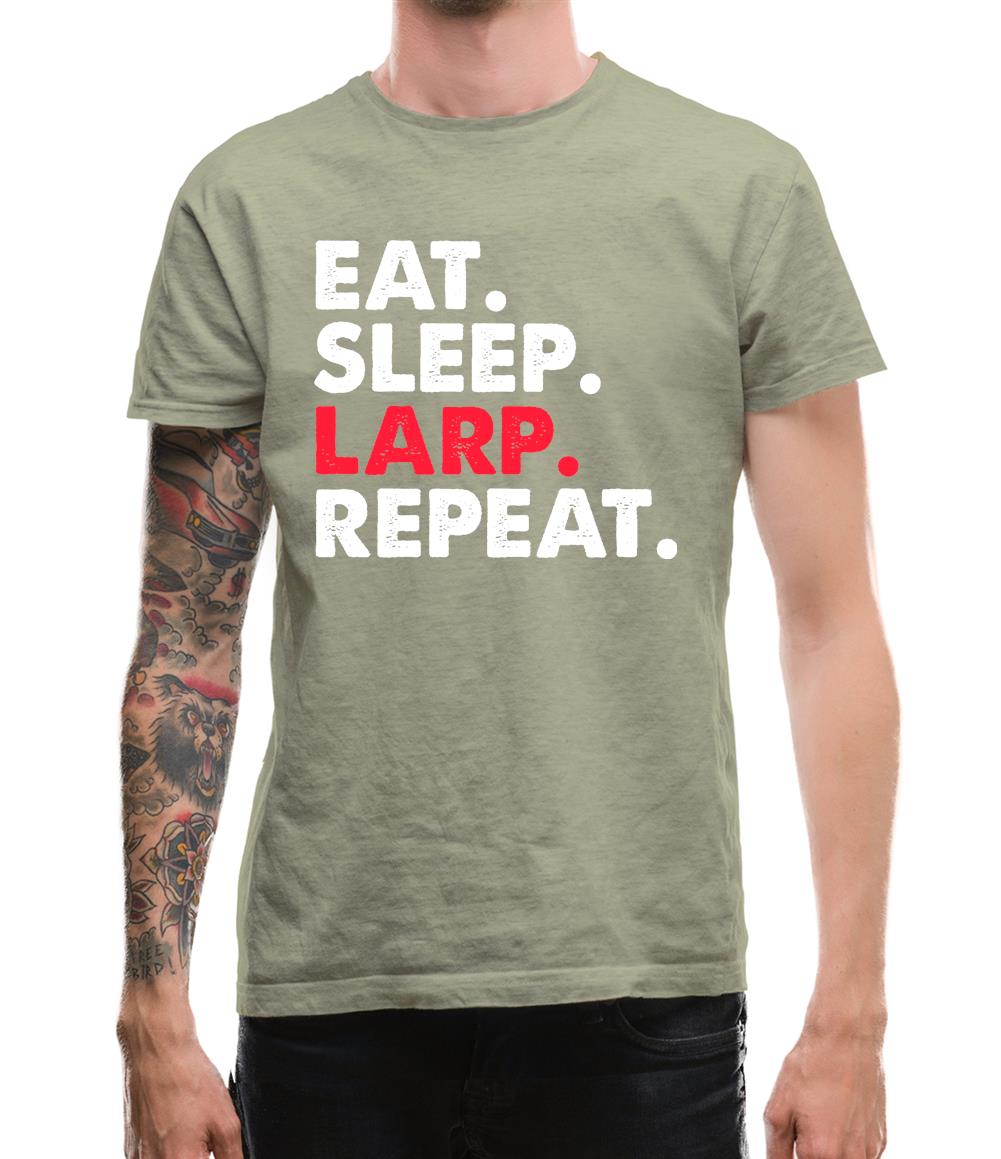 Eat Sleep Larp Repeat Mens T-Shirt Eat Sleep Larp Repeat Mens T-Shirt