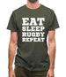 Eat Sleep Rugby Repeat Mens T-Shirt Eat Sleep Rugby Repeat Mens T-Shirt
