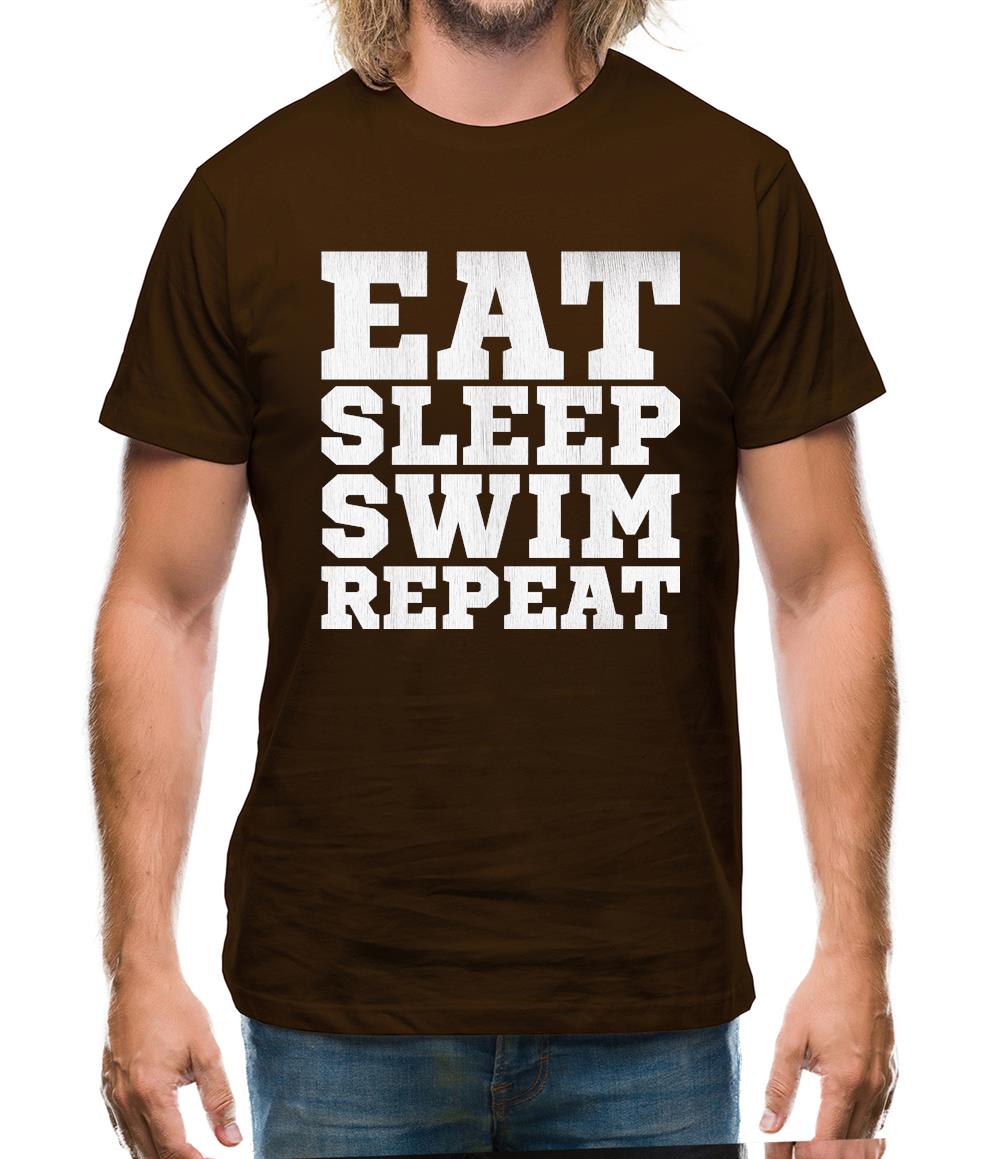 Eat Sleep Swim Repeat Mens T-Shirt Eat Sleep Swim Repeat Mens T-Shirt
