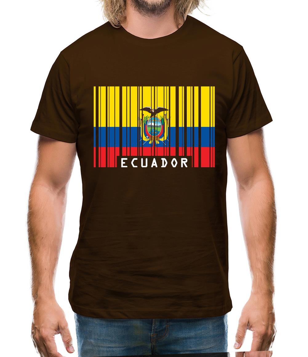 Ecuador Barcode Style Flag Mens T-Shirt Ecuador Barcode Style Flag Mens T-Shirt