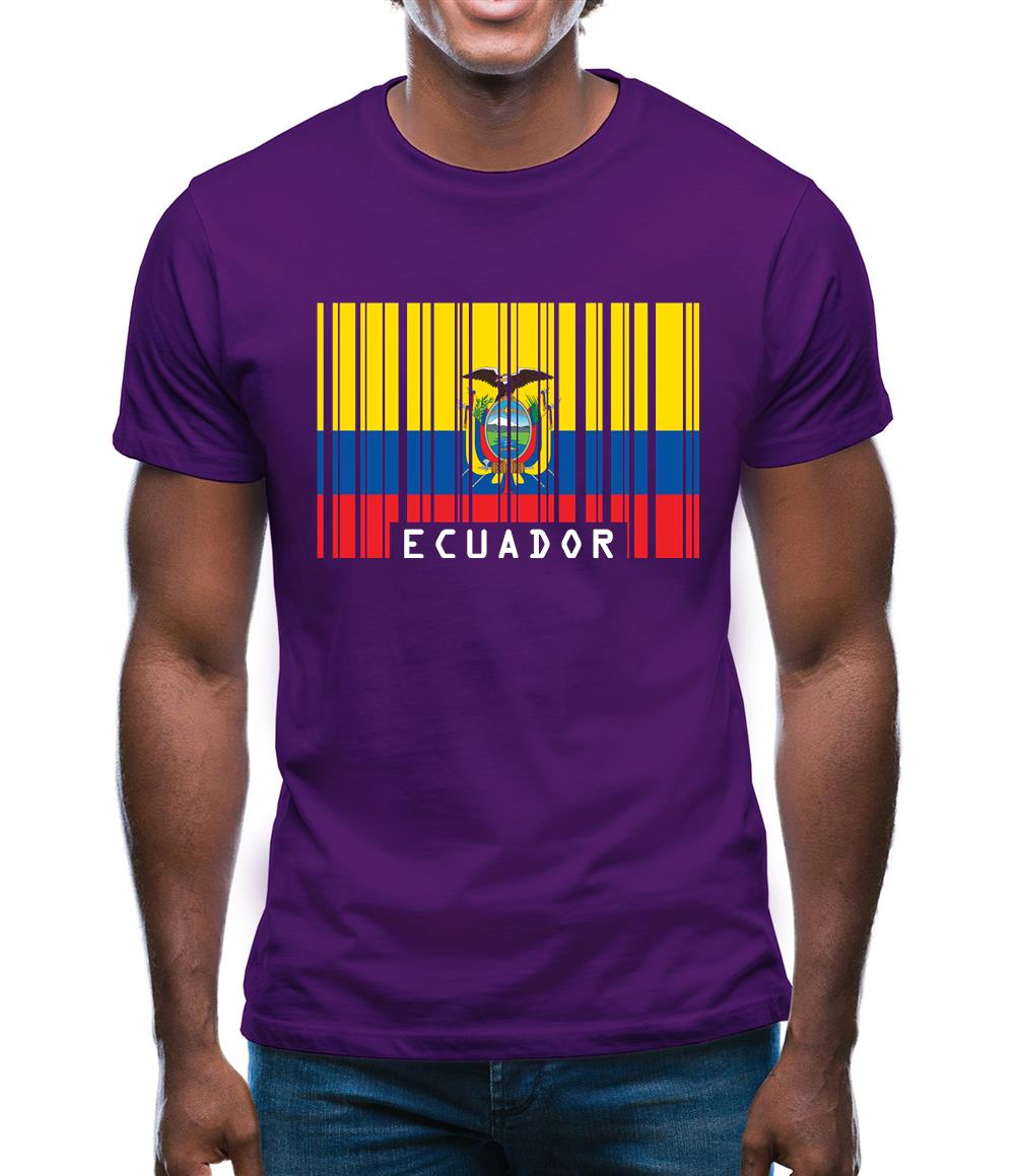 Ecuador Barcode Style Flag Mens T-Shirt Ecuador Barcode Style Flag Mens T-Shirt