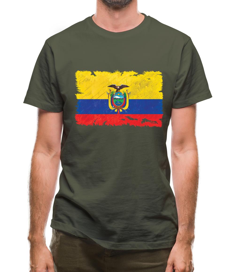 Ecuador Grunge Style Flag Mens T-Shirt Ecuador Grunge Style Flag Mens T-Shirt