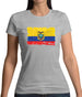 Ecuador Grunge Style Flag Womens T-Shirt