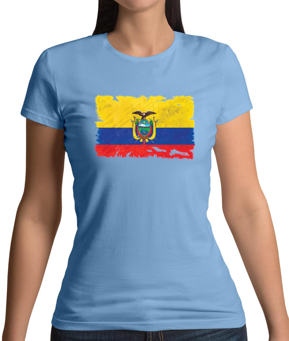 Ecuador Grunge Style Flag Womens T-Shirt Ecuador Grunge Style Flag Womens T-Shirt
