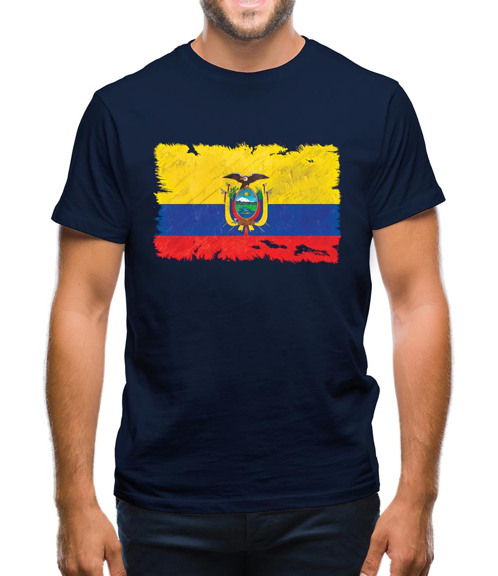 Ecuador Grunge Style Flag Mens T-Shirt Ecuador Grunge Style Flag Mens T-Shirt