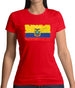 Ecuador Grunge Style Flag Womens T-Shirt