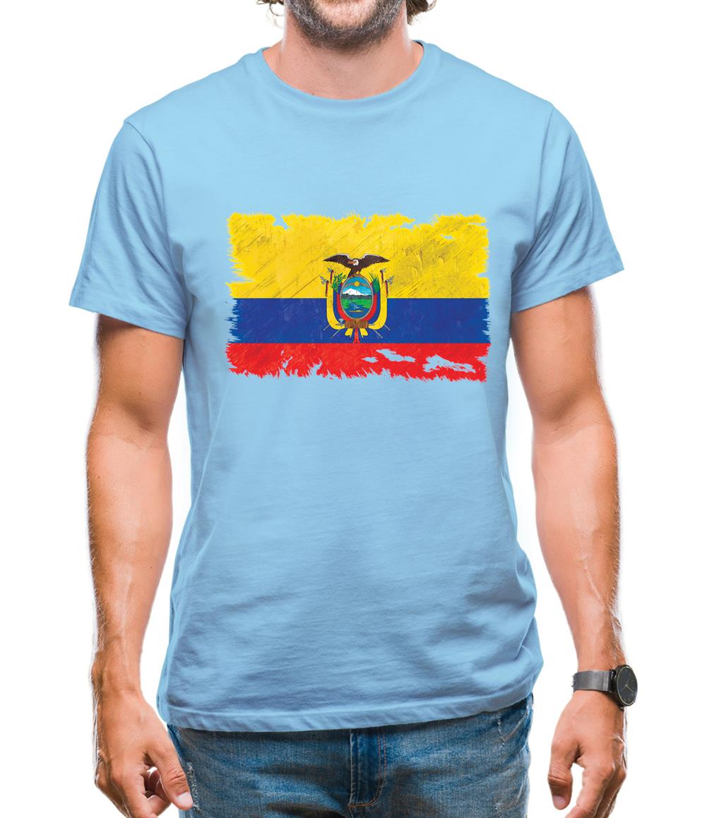 Ecuador Grunge Style Flag Mens T-Shirt Ecuador Grunge Style Flag Mens T-Shirt