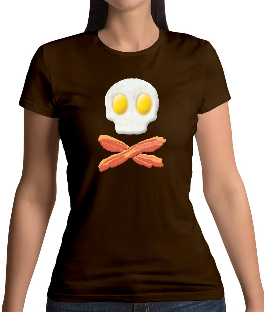 Eggs Bacon Skull And Bones Womens T-Shirt Eggs Bacon Skull And Bones Womens T-Shirt