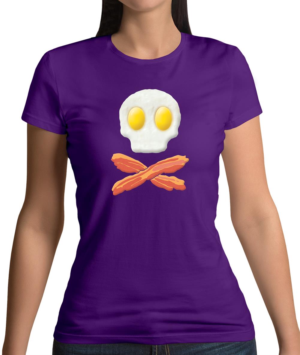 Eggs Bacon Skull And Bones Womens T-Shirt Eggs Bacon Skull And Bones Womens T-Shirt