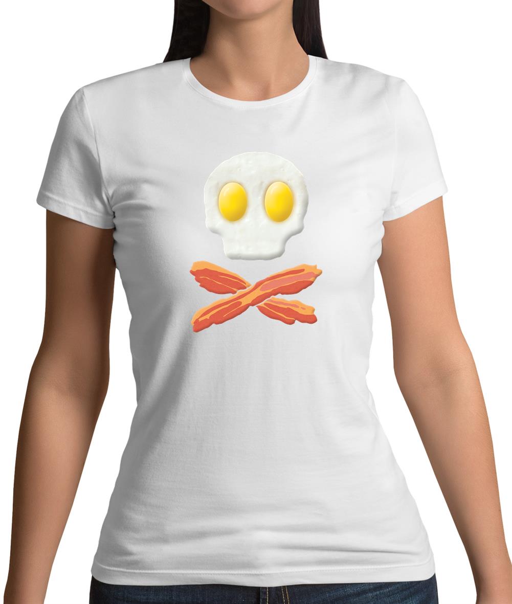 Eggs Bacon Skull And Bones Womens T-Shirt Eggs Bacon Skull And Bones Womens T-Shirt