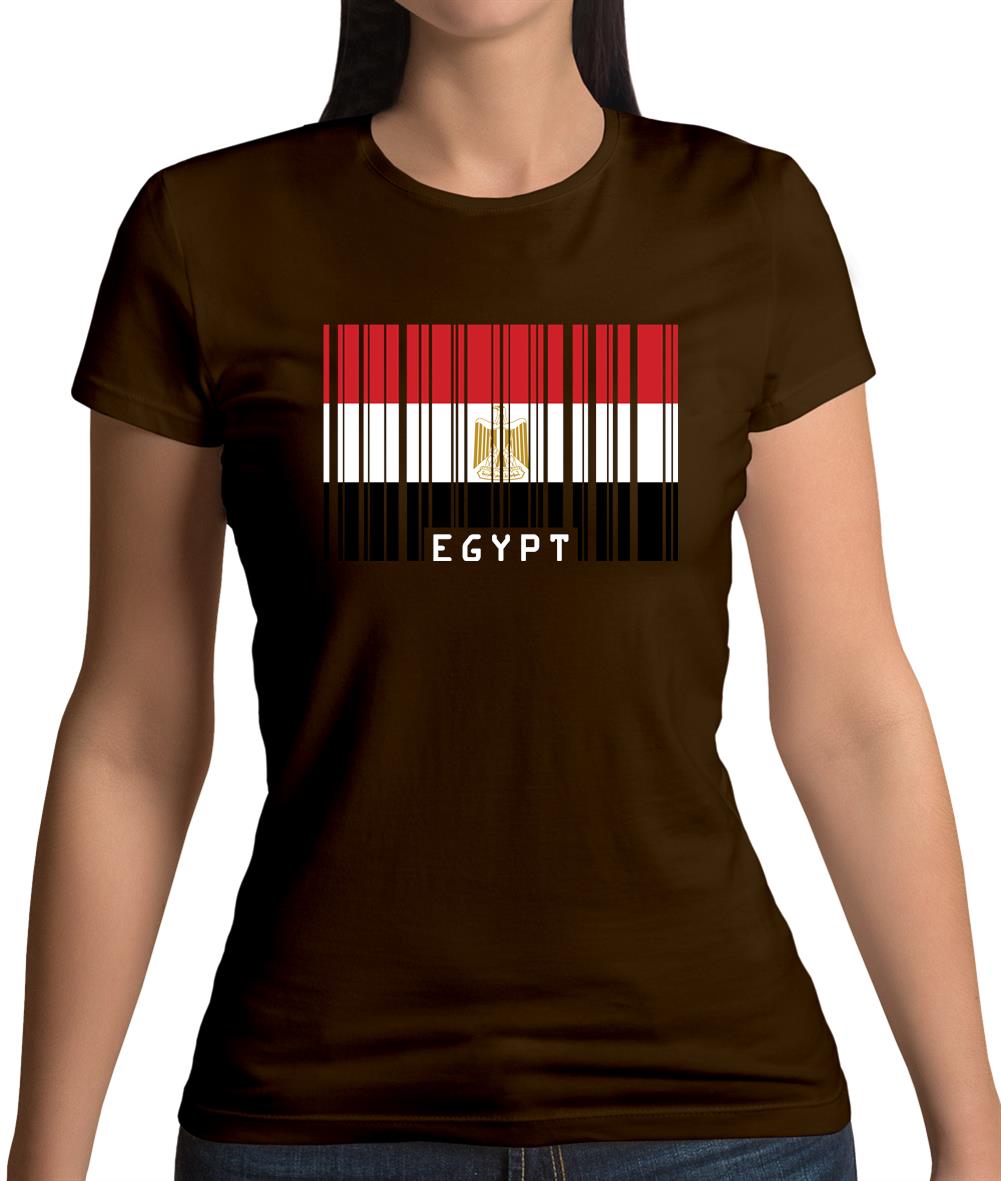 Egypt Barcode Style Flag Womens T-Shirt Egypt Barcode Style Flag Womens T-Shirt