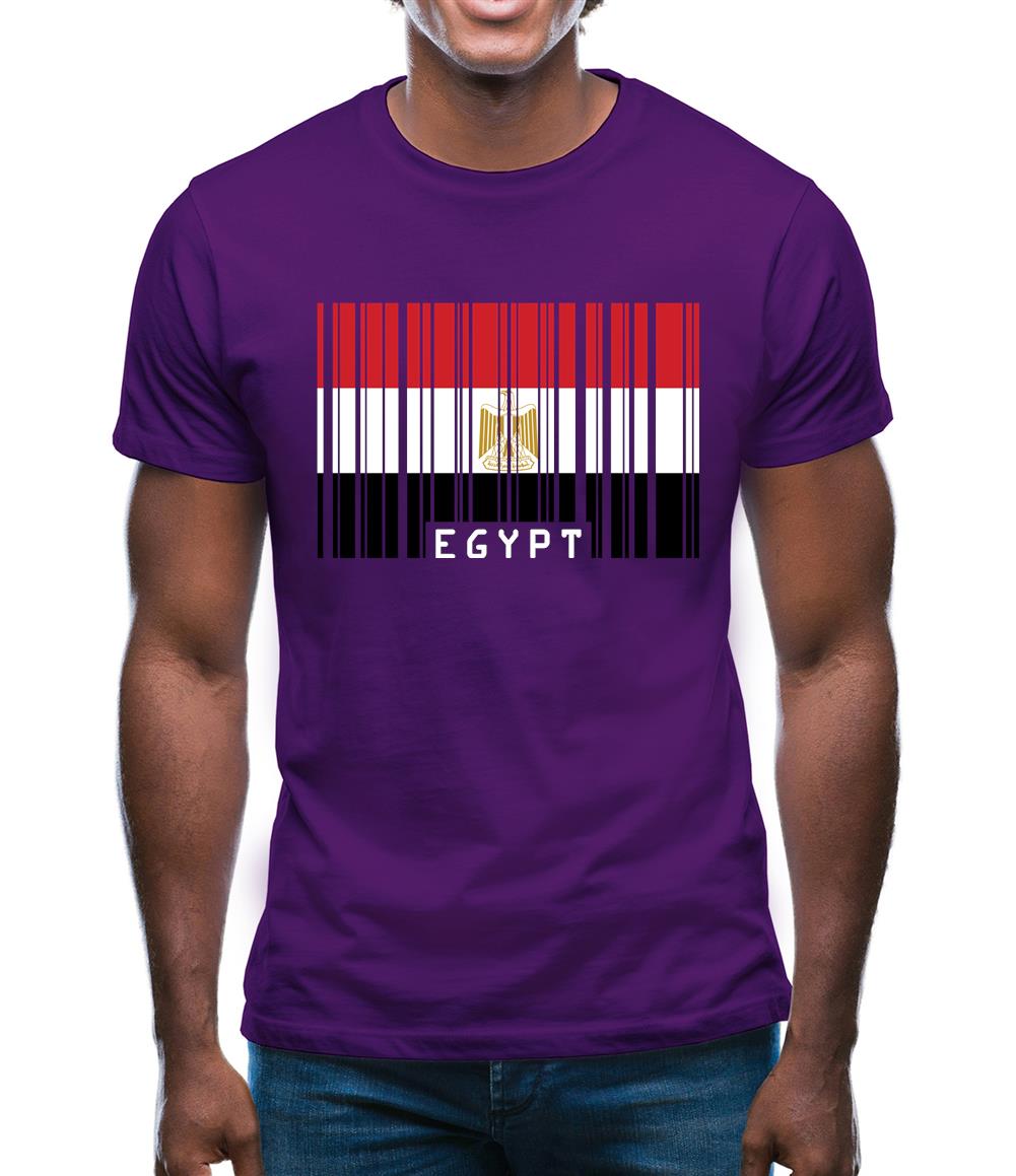 Egypt Barcode Style Flag Mens T-Shirt Egypt Barcode Style Flag Mens T-Shirt