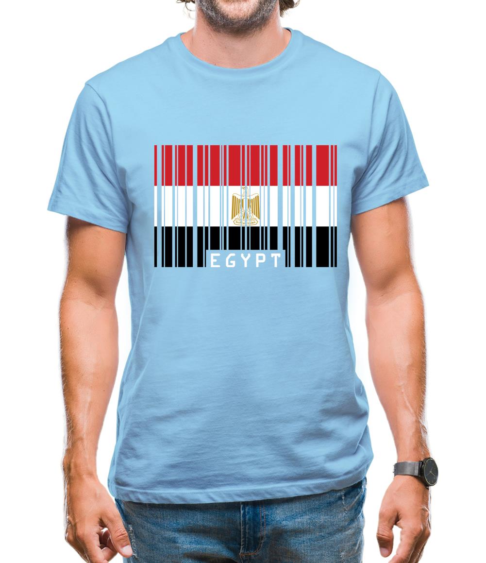 Egypt Barcode Style Flag Mens T-Shirt Egypt Barcode Style Flag Mens T-Shirt