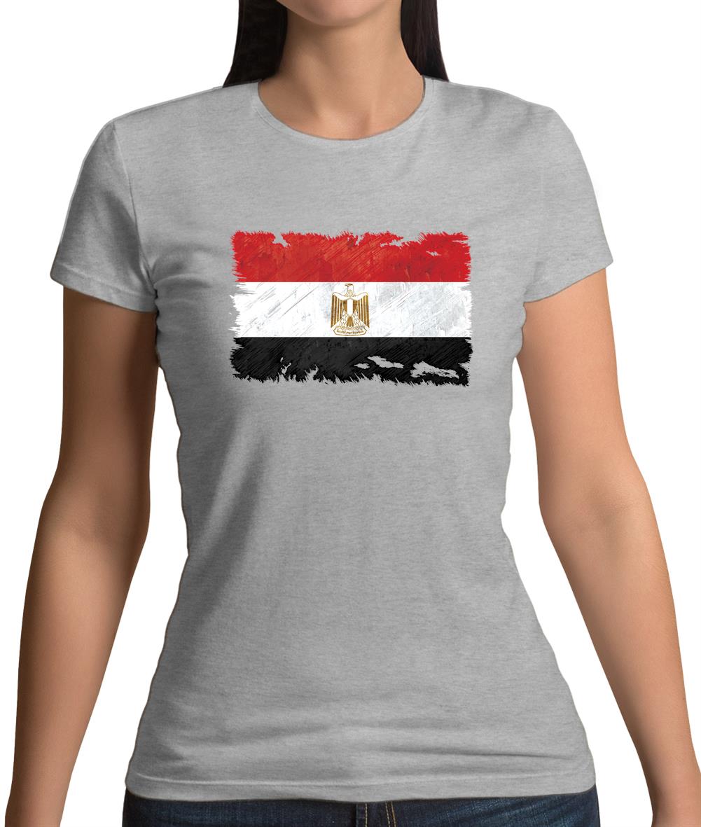 Egypt Grunge Style Flag Womens T-Shirt Egypt Grunge Style Flag Womens T-Shirt