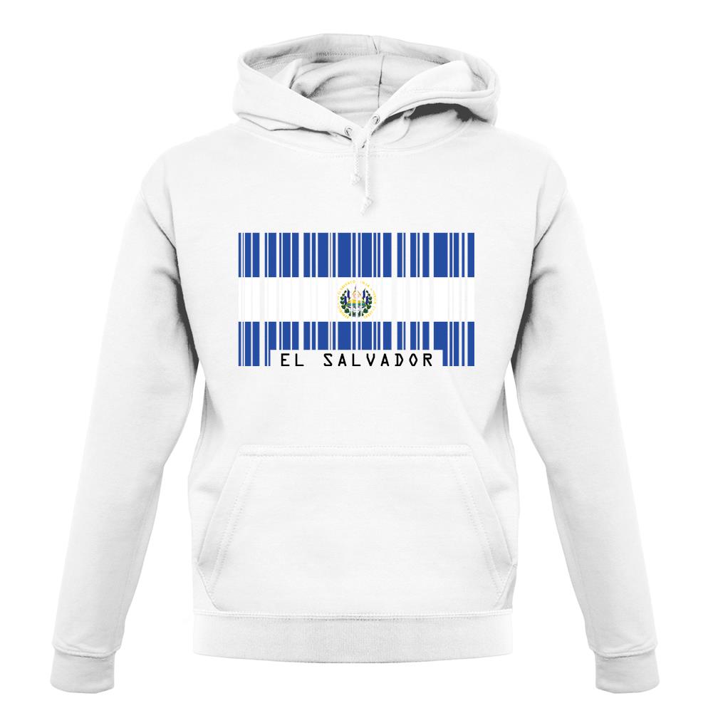 El Salvador Barcode Style Flag unisex hoodie El Salvador Barcode Style Flag unisex hoodie