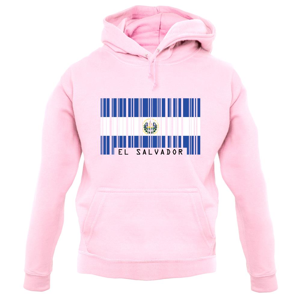 El Salvador Barcode Style Flag unisex hoodie El Salvador Barcode Style Flag unisex hoodie