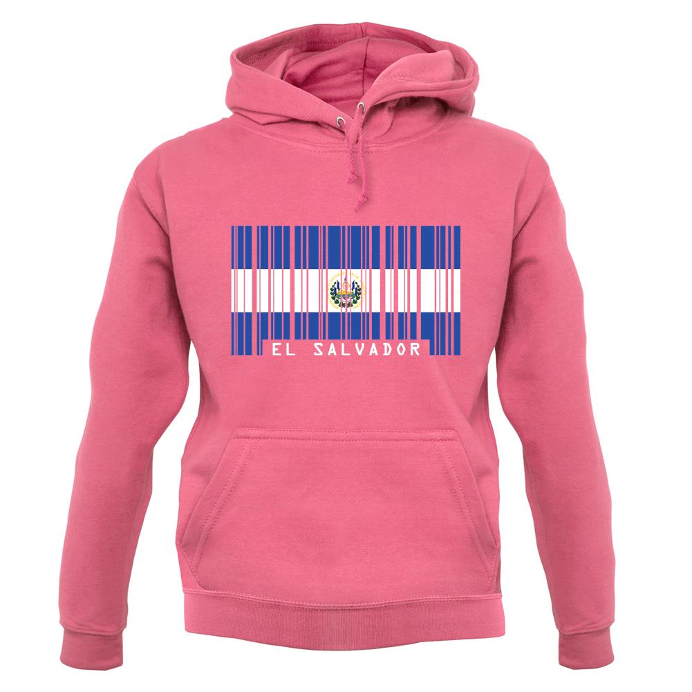 El Salvador Barcode Style Flag unisex hoodie El Salvador Barcode Style Flag unisex hoodie