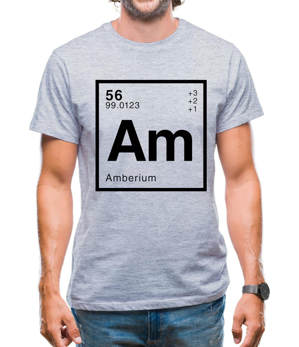 Amber - Periodic Element Mens T-Shirt Amber - Periodic Element Mens T-Shirt