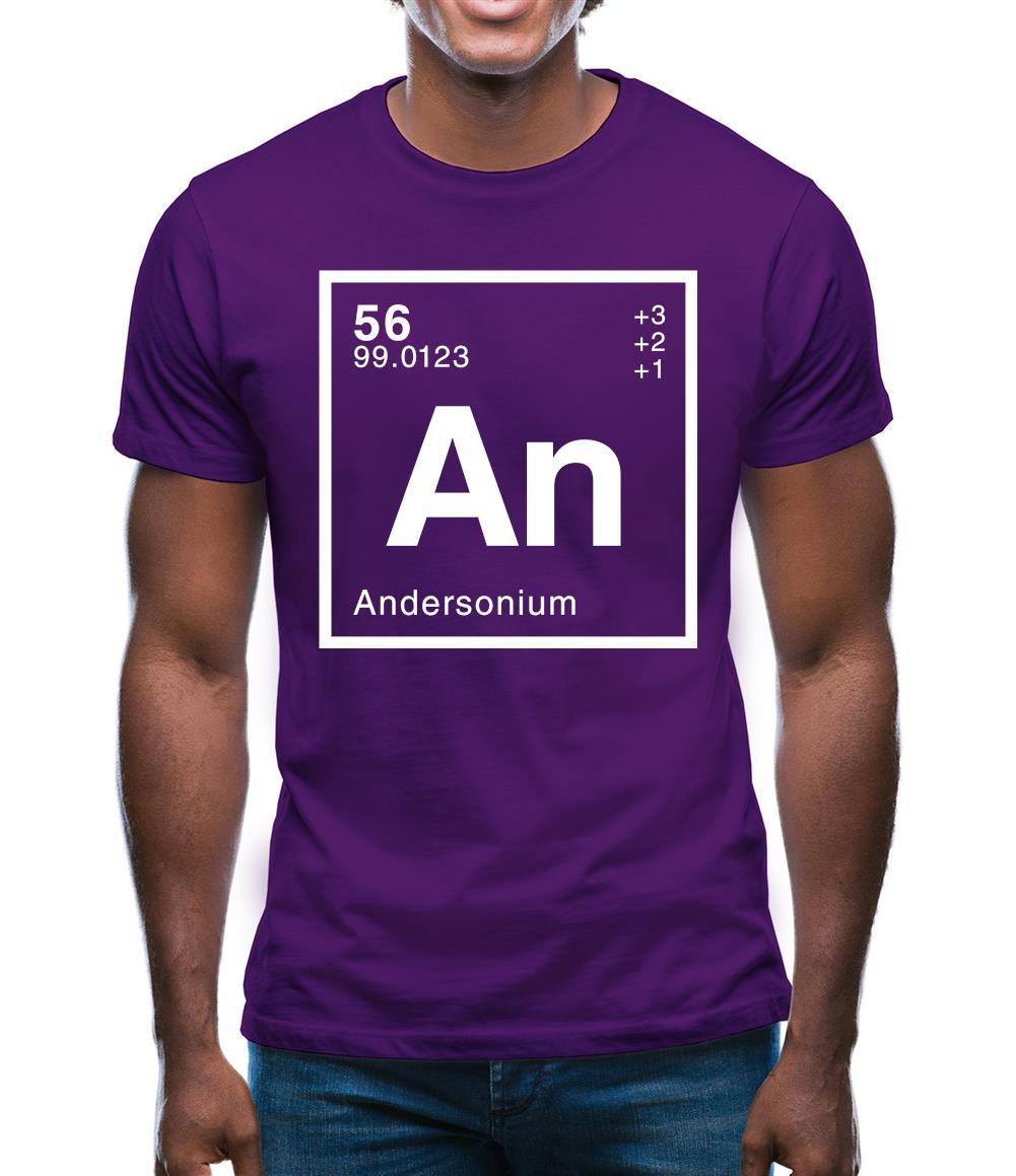 Anderson - Periodic Element Mens T-Shirt Anderson - Periodic Element Mens T-Shirt