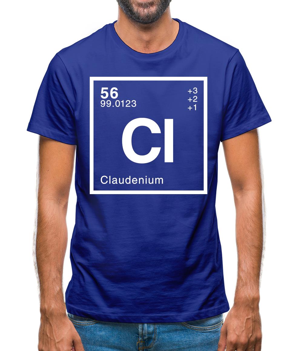 Claude - Periodic Element Mens T-Shirt Claude - Periodic Element Mens T-Shirt