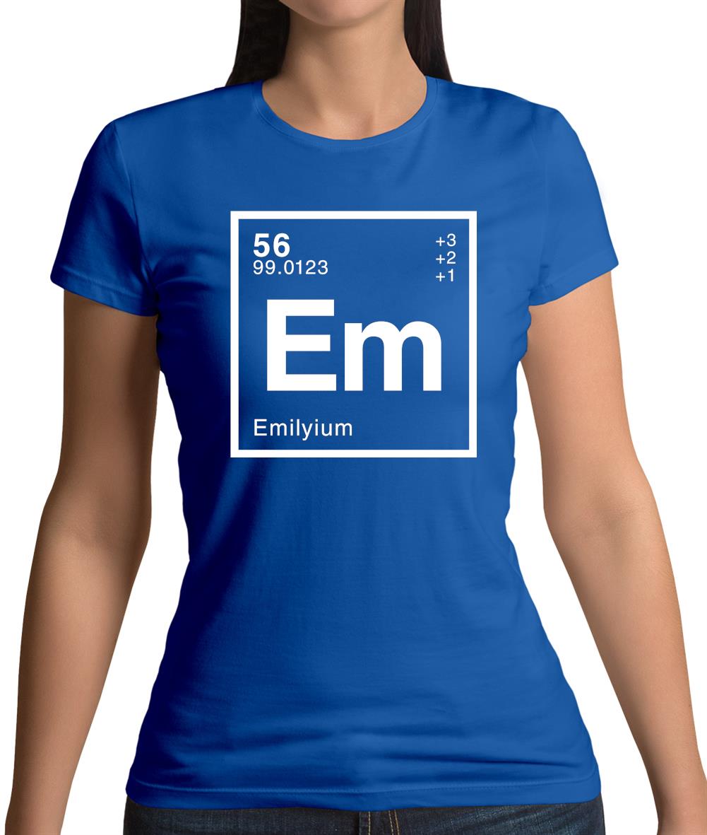 Emily - Periodic Element Womens T-Shirt Emily - Periodic Element Womens T-Shirt