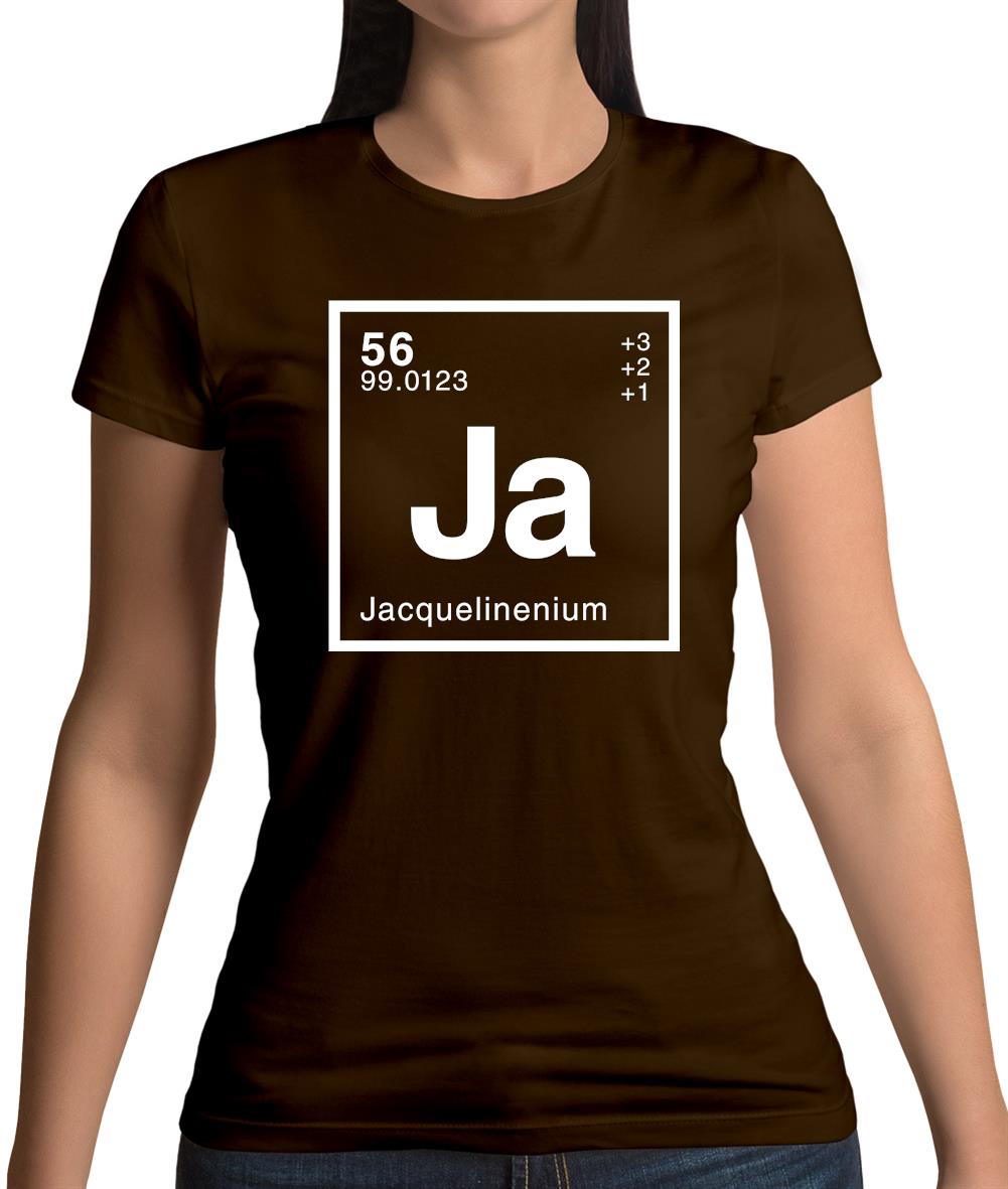 Jacqueline - Periodic Element Womens T-Shirt Jacqueline - Periodic Element Womens T-Shirt