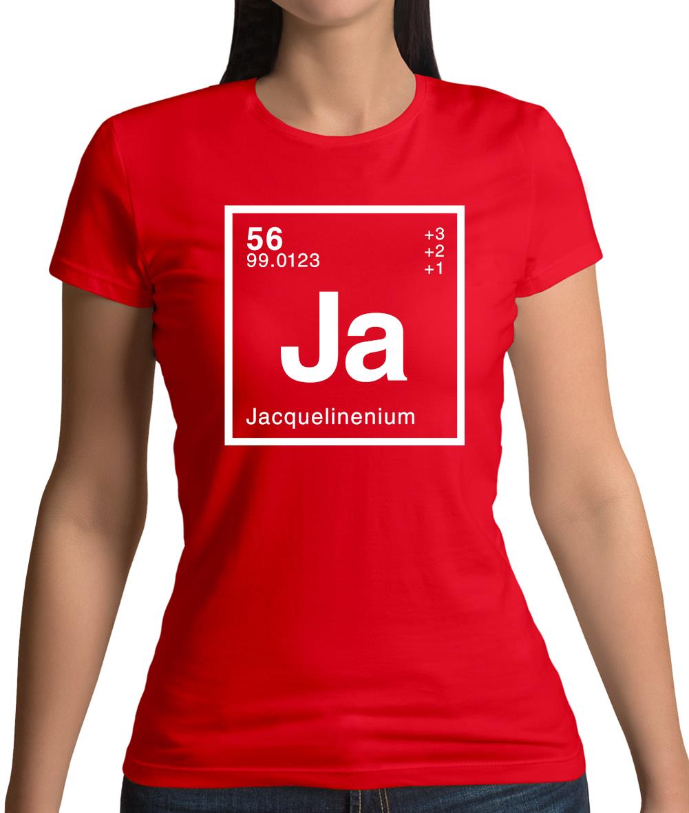 Jacqueline - Periodic Element Womens T-Shirt Jacqueline - Periodic Element Womens T-Shirt