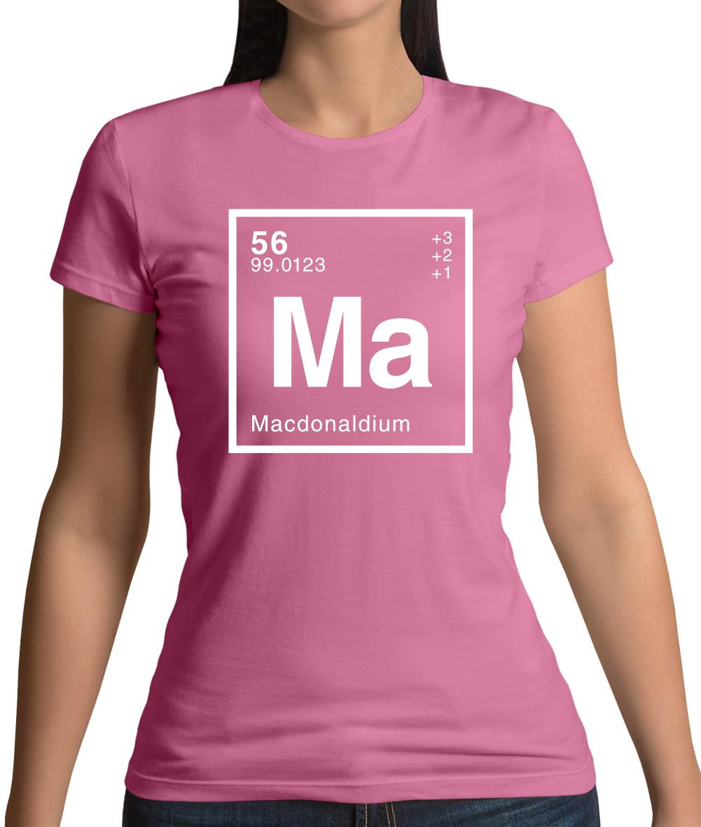 Macdonald - Periodic Element Womens T-Shirt Macdonald - Periodic Element Womens T-Shirt