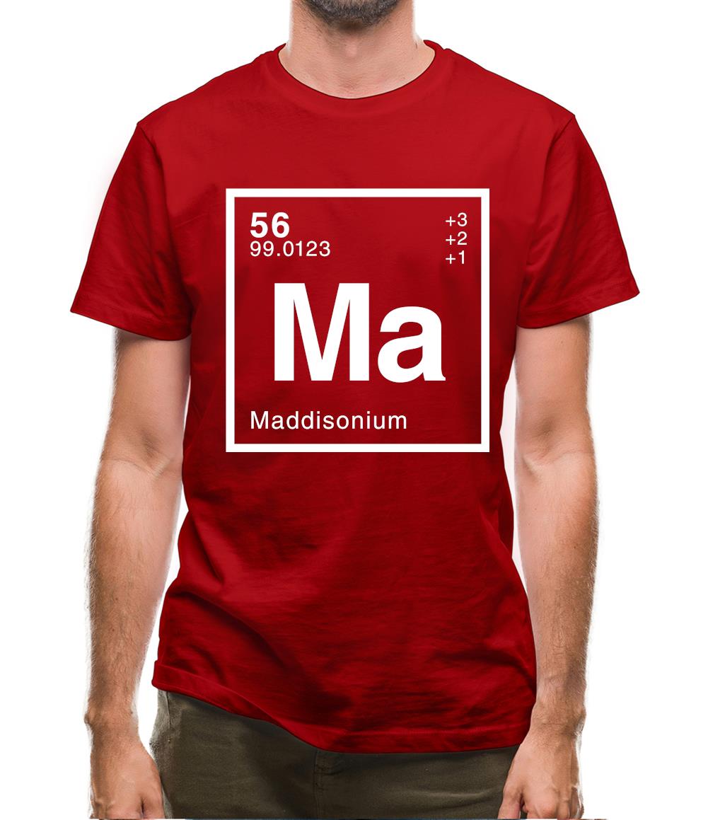 Maddison - Periodic Element Mens T-Shirt Maddison - Periodic Element Mens T-Shirt
