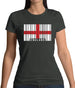 England Barcode Style Flag Womens T-Shirt England Barcode Style Flag Womens T-Shirt