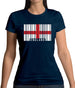 England Barcode Style Flag Womens T-Shirt England Barcode Style Flag Womens T-Shirt