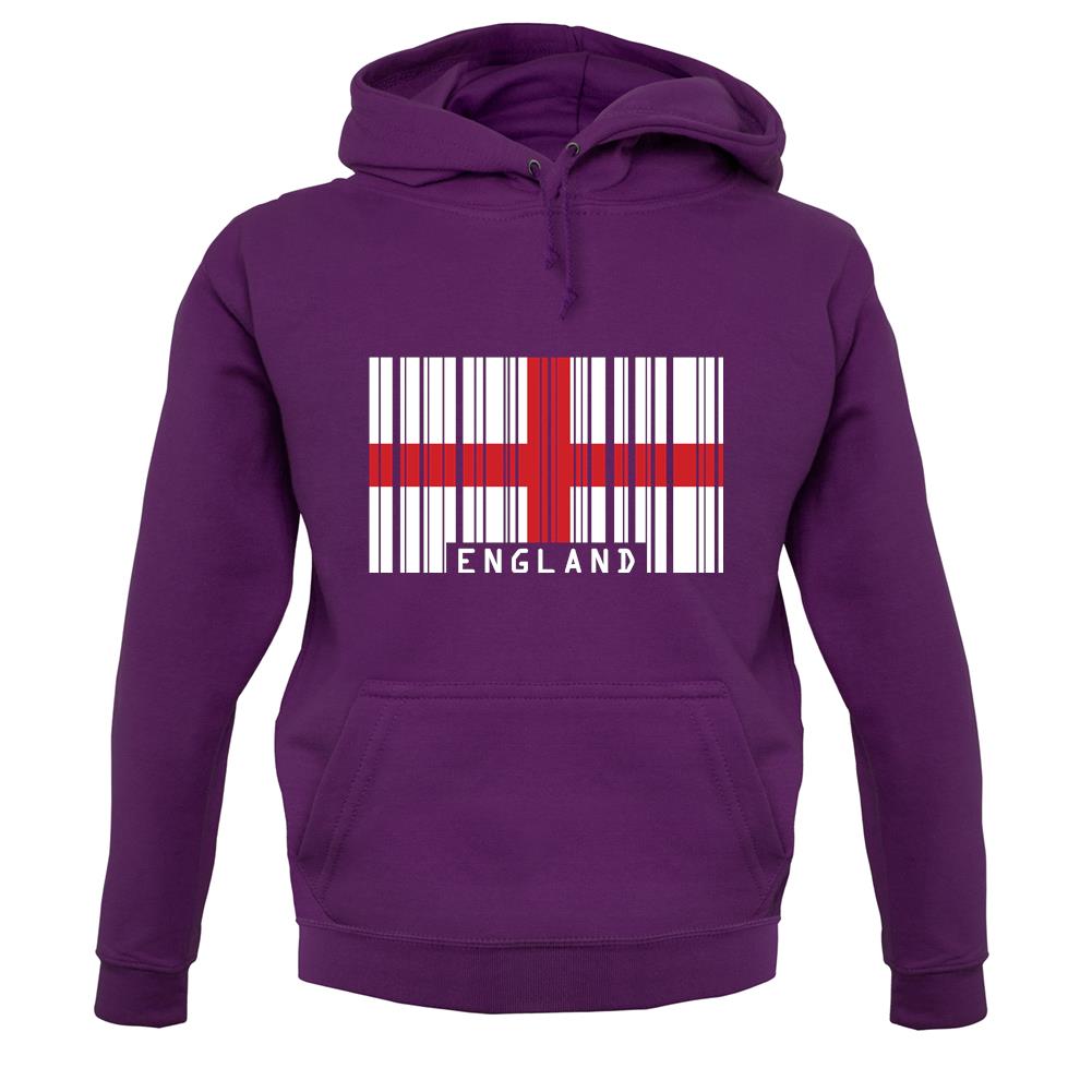 England Barcode Style Flag unisex hoodie England Barcode Style Flag unisex hoodie