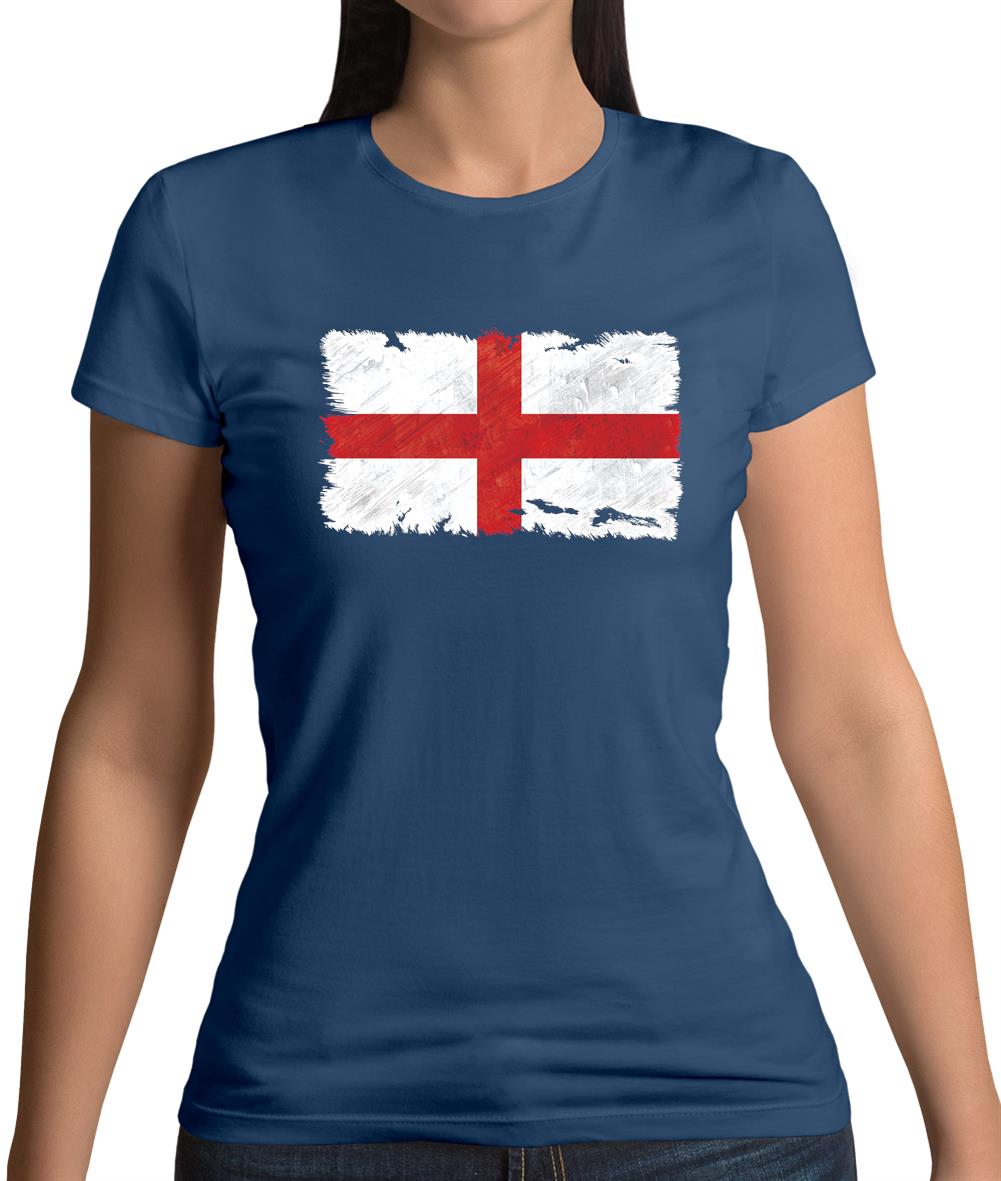 England Grunge Style Flag Womens T-Shirt England Grunge Style Flag Womens T-Shirt