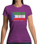 Equatorial Guinea  Barcode Style Flag Womens T-Shirt Equatorial Guinea  Barcode Style Flag Womens T-Shirt