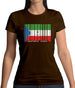 Equatorial Guinea  Barcode Style Flag Womens T-Shirt Equatorial Guinea  Barcode Style Flag Womens T-Shirt