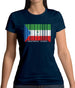 Equatorial Guinea  Barcode Style Flag Womens T-Shirt Equatorial Guinea  Barcode Style Flag Womens T-Shirt