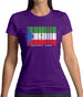 Equatorial Guinea  Barcode Style Flag Womens T-Shirt Equatorial Guinea  Barcode Style Flag Womens T-Shirt