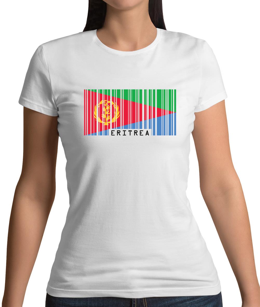 Eritrea Barcode Style Flag Womens T-Shirt Eritrea Barcode Style Flag Womens T-Shirt