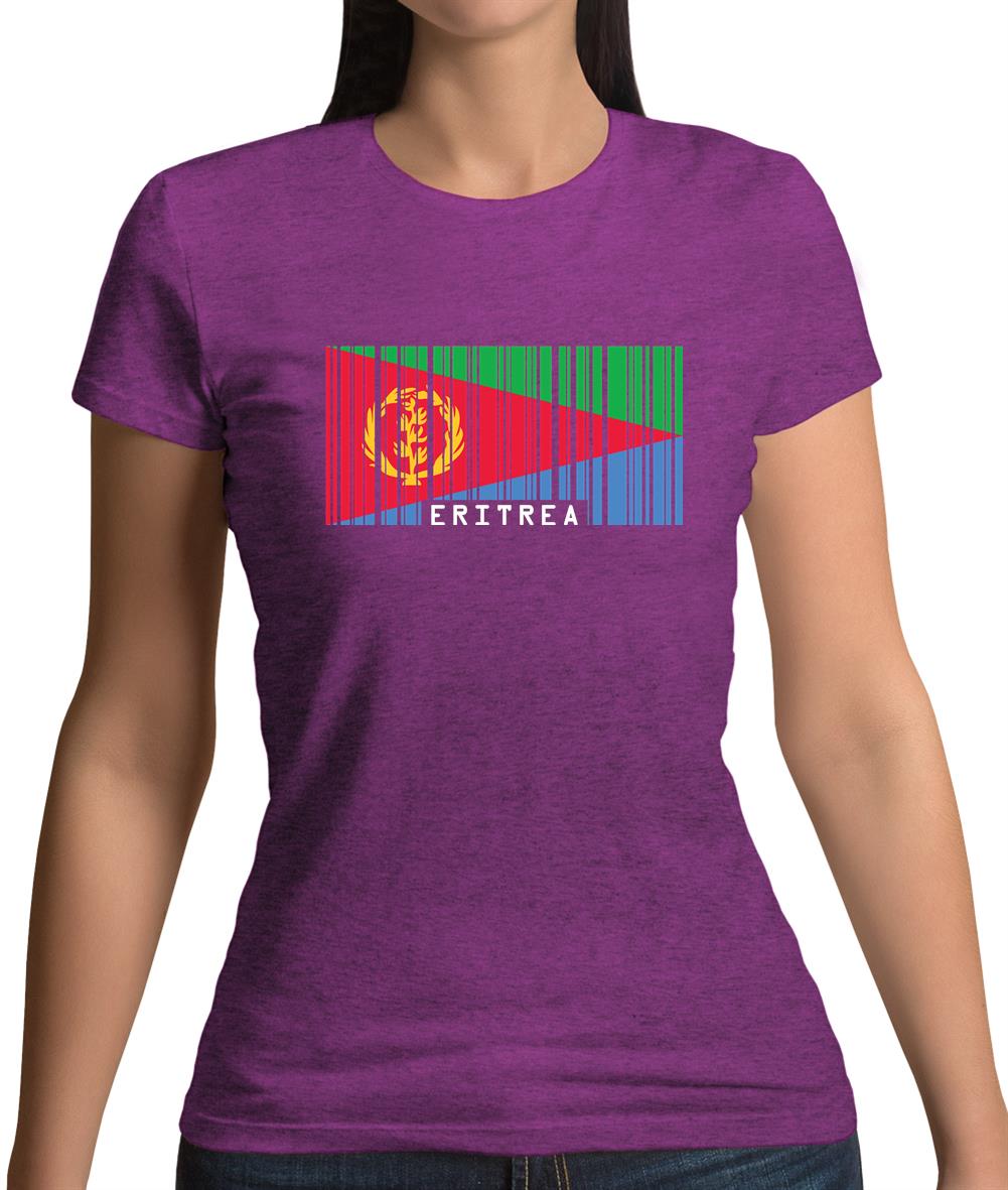 Eritrea Barcode Style Flag Womens T-Shirt Eritrea Barcode Style Flag Womens T-Shirt