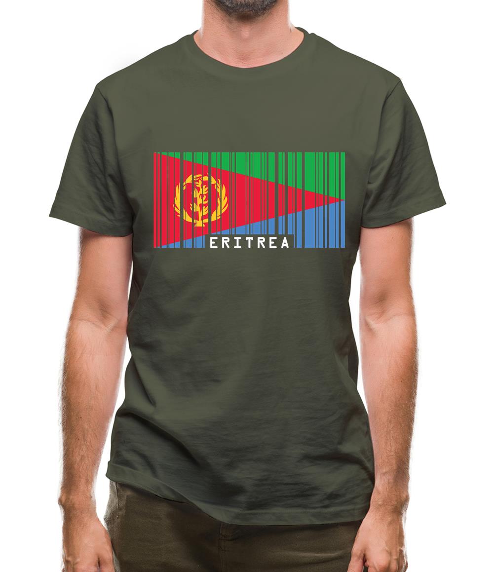 Eritrea Barcode Style Flag Mens T-Shirt Eritrea Barcode Style Flag Mens T-Shirt