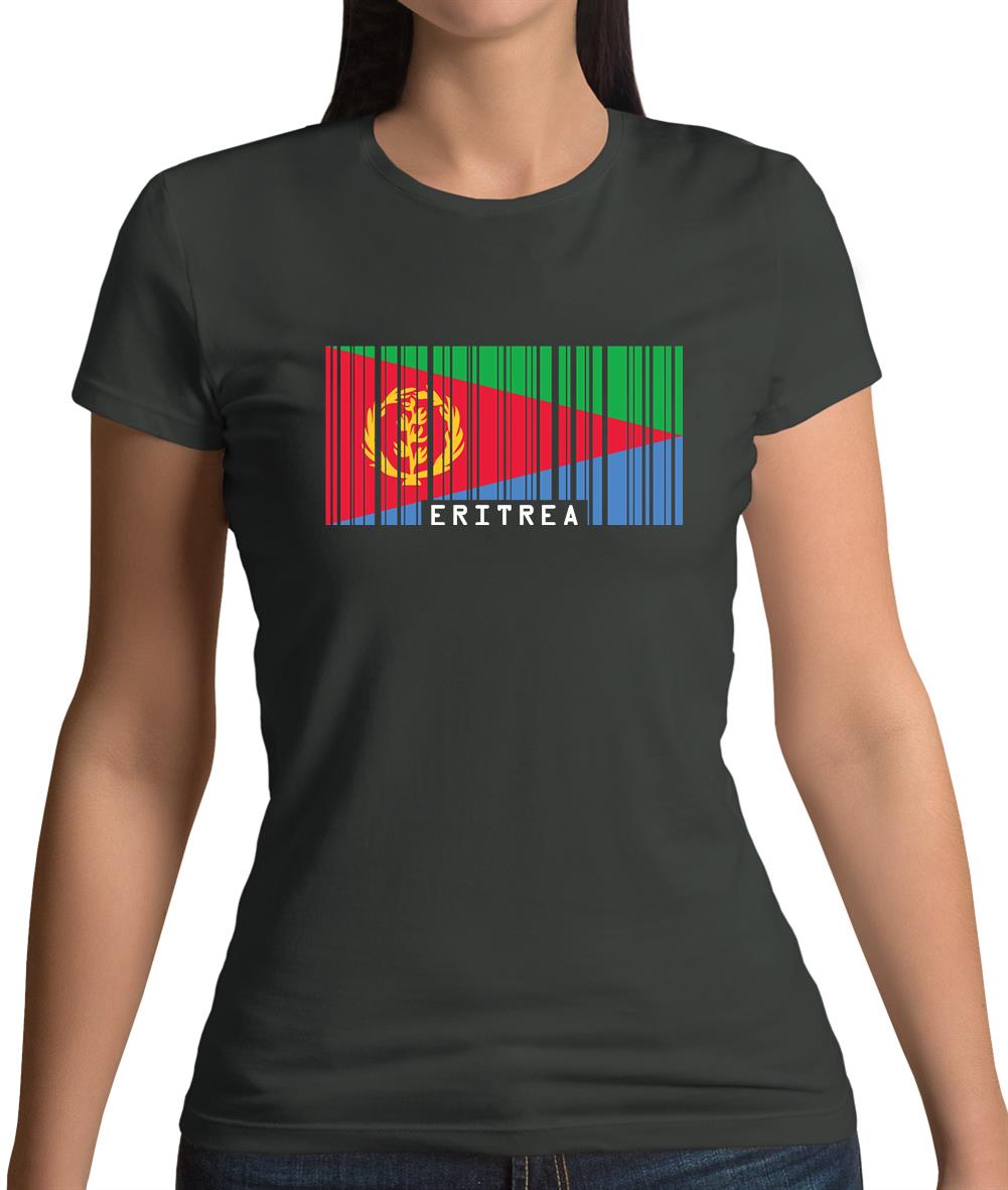 Eritrea Barcode Style Flag Womens T-Shirt Eritrea Barcode Style Flag Womens T-Shirt