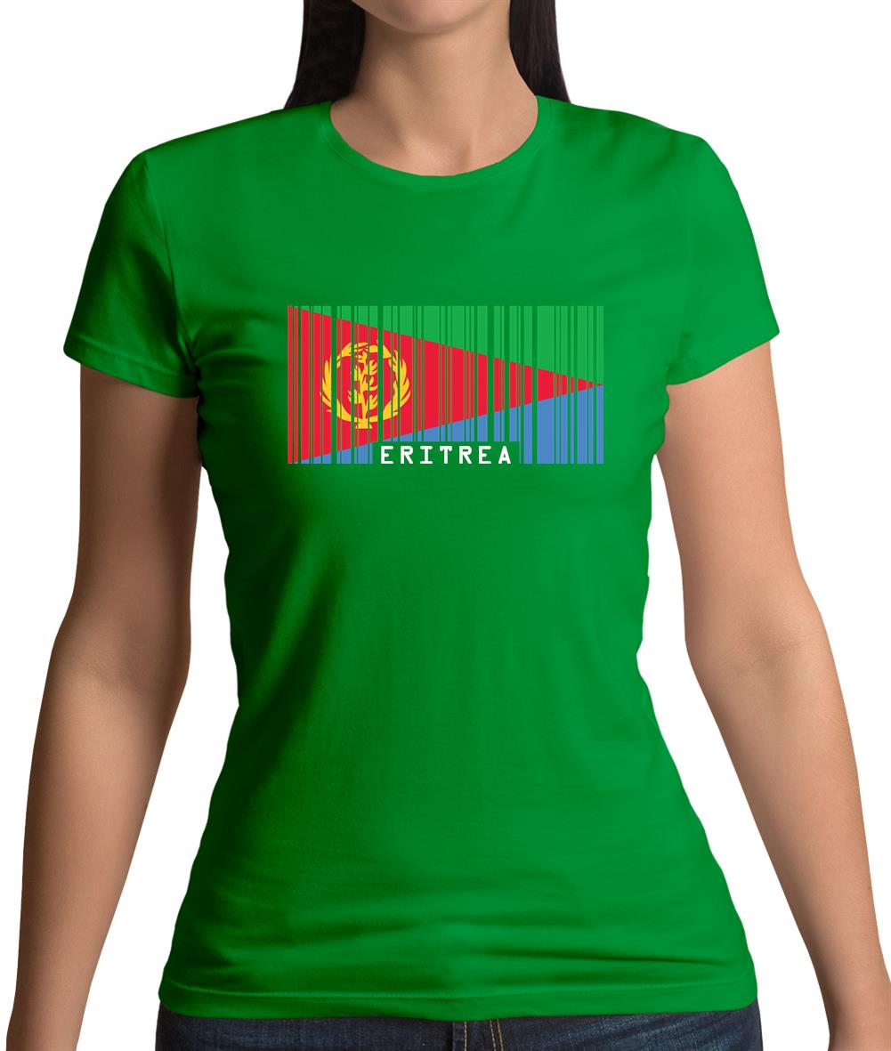 Eritrea Barcode Style Flag Womens T-Shirt Eritrea Barcode Style Flag Womens T-Shirt