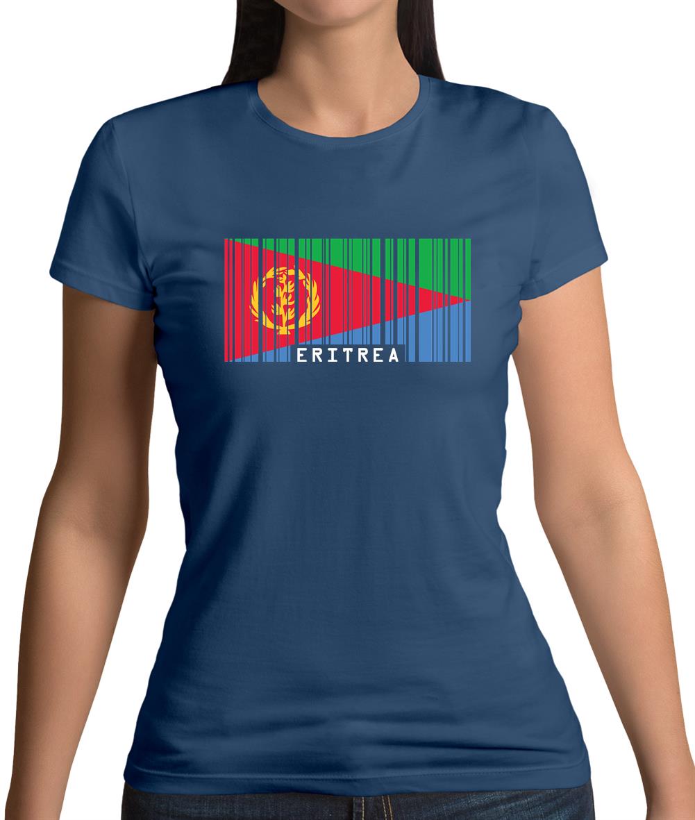 Eritrea Barcode Style Flag Womens T-Shirt Eritrea Barcode Style Flag Womens T-Shirt
