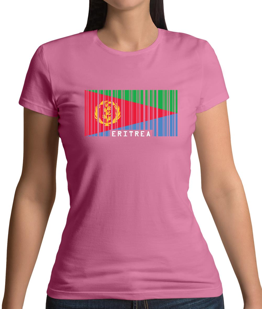 Eritrea Barcode Style Flag Womens T-Shirt Eritrea Barcode Style Flag Womens T-Shirt