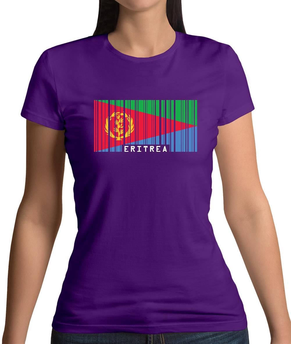 Eritrea Barcode Style Flag Womens T-Shirt Eritrea Barcode Style Flag Womens T-Shirt