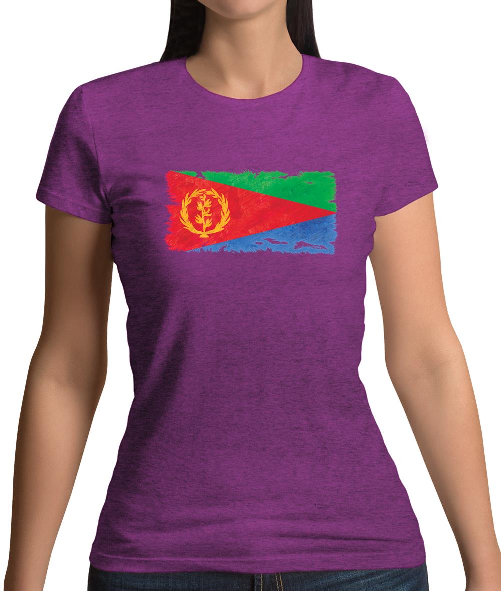 Eritrea Grunge Style Flag Womens T-Shirt Eritrea Grunge Style Flag Womens T-Shirt