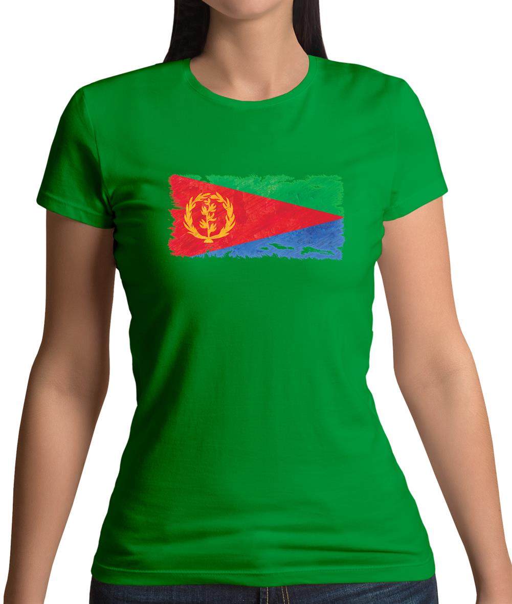 Eritrea Grunge Style Flag Womens T-Shirt Eritrea Grunge Style Flag Womens T-Shirt