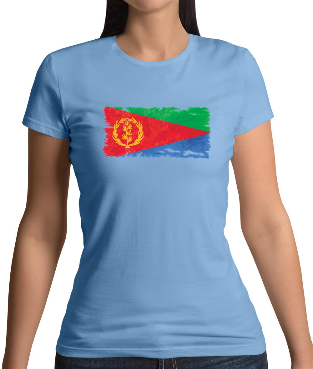 Eritrea Grunge Style Flag Womens T-Shirt Eritrea Grunge Style Flag Womens T-Shirt